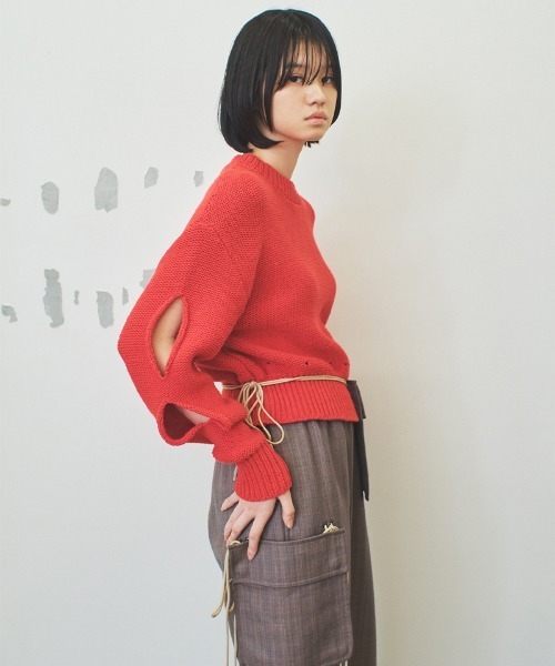ニット セーター 「soduk」holes knit top レディース : ZOZOTOWN