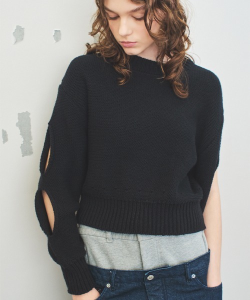 ニット セーター holes knit top レディース