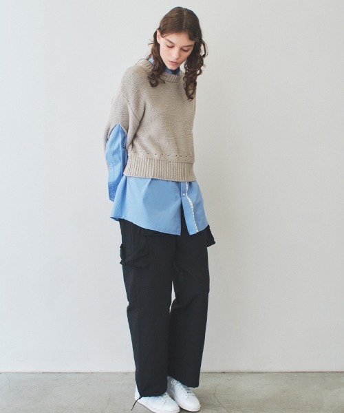 ニット セーター 「soduk」holes knit top レディース : ZOZOTOWN