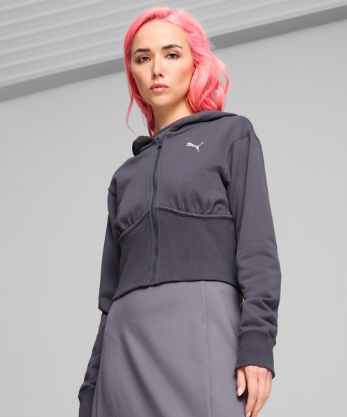 PUMA レディース ブラック フーディ M 2455-1108-de2.jpg