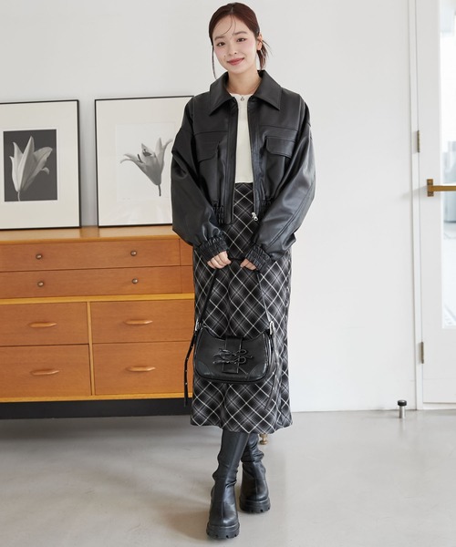 WEGO ブルゾン アウター WEGO/「25年春夏新作」フェイクレザー