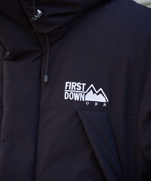 「FIRST DOWN」 ダウンジャケット SMALL ブラック メンズ
