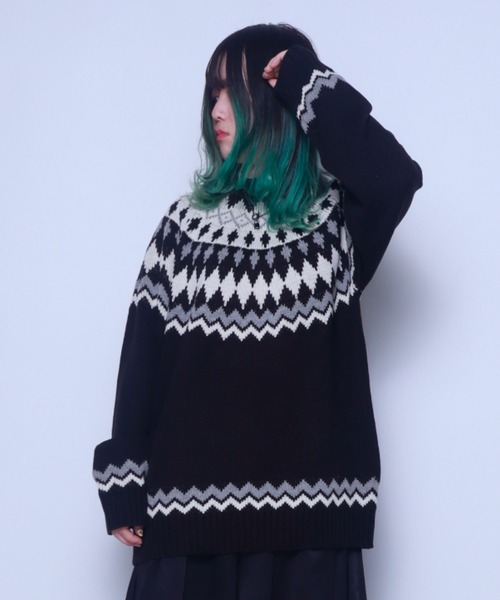 art j フェアアイル柄ニットセーター Bling Leads セーター ニット Z)「BLINGLEADS」124805 5GG フェア