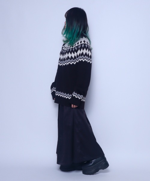 プリンス♡【新品タグ付き】フェアアイル柄をプリントしたセットアップ Bling Leads セーター ニット Z)「BLINGLEADS」124805 5GG フェア