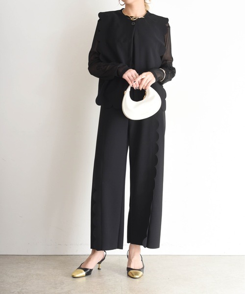 Eimee Law ベスト ジレ スカラップベスト レディース : ZOZOTOWN