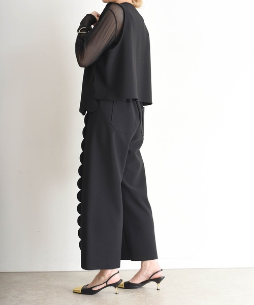 Eimee Law ベスト ジレ スカラップベスト レディース : ZOZOTOWN