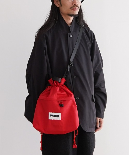 1/2 HALF ショルダーバッグ ナイロン 巾着 2way バッグ メンズ