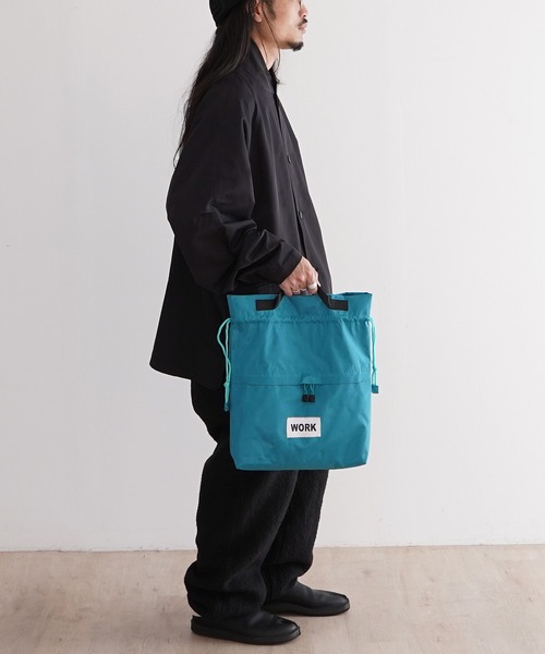 1/2 HALF ショルダーバッグ ナイロン 巾着 2way バッグ メンズ