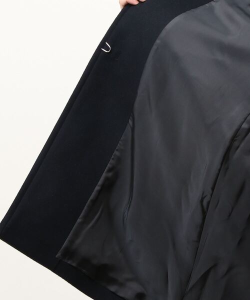 IENA（イエナ） ノーカラーコート 38 ネイビー レディース : ZOZOTOWN