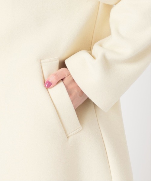 IENA（イエナ） ノーカラーコート 38 ネイビー レディース : ZOZOTOWN