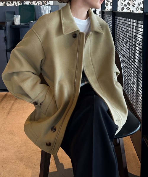 select MOCA by son」 ブルゾン FREE グレイッシュベージュ レディース