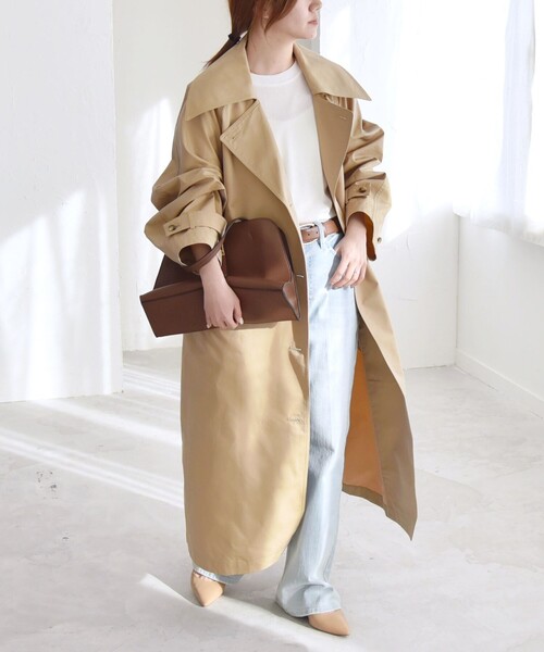 quaranciel ステンカラーコート コート quaranciel:「手洗い可能