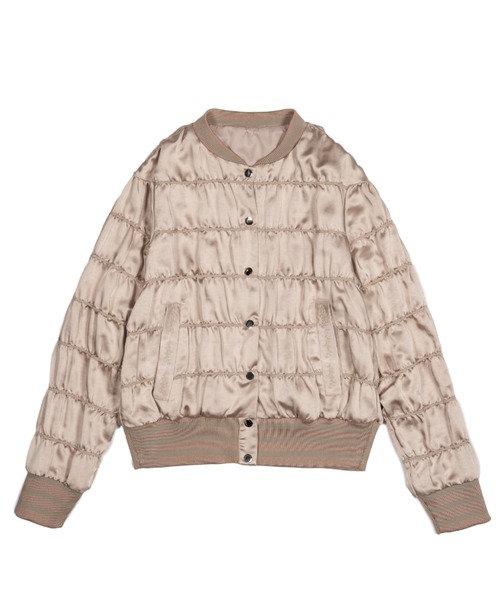 OPULENCE ブルゾン アウター Urban Satin シャーリングブルゾン 
