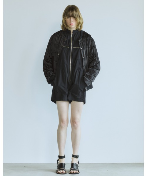 OPULENCE ブルゾン アウター Urban Satin シャーリングブルゾン