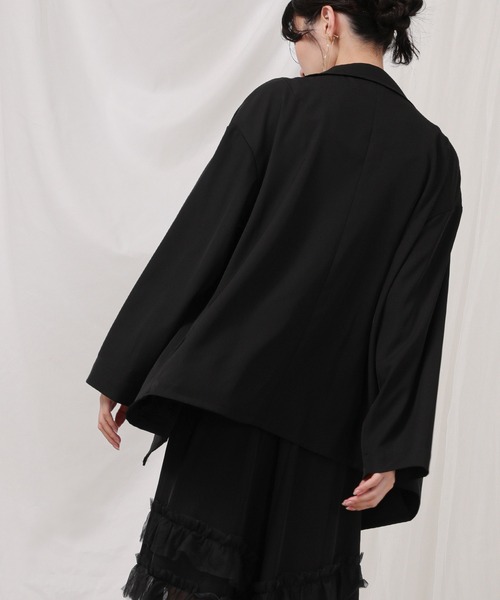 kana ドレス 裾フリルキャミワンピース オーバーサイズジャケット 2点  