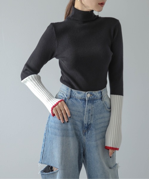 「SUGAR BISKET」 「La-gemme」タートルネックニット フリー ブラック系その他 レディース_画像8