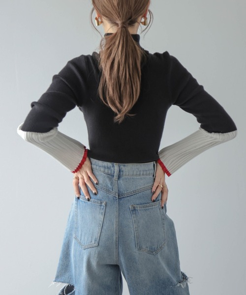 「SUGAR BISKET」 「La-gemme」タートルネックニット フリー ブラック系その他 レディース_画像9