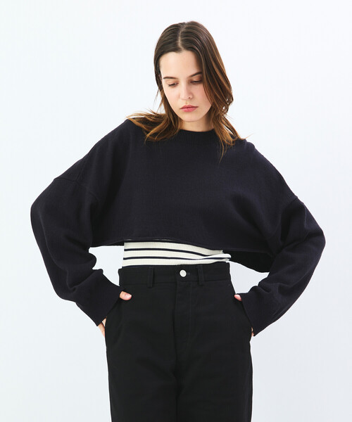 ニット セーター ORCIVAL | コットンシルク ショート丈ニットプルオーバー WOMEN レディース