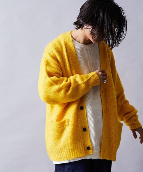 「FREAK'S STORE」 ニットカーディガン SMALL ブルー メンズの画像6