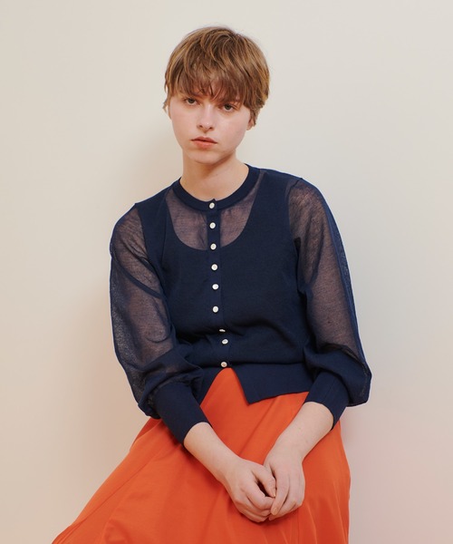 allureville カーディガン シアーラミーカーディガン レディース