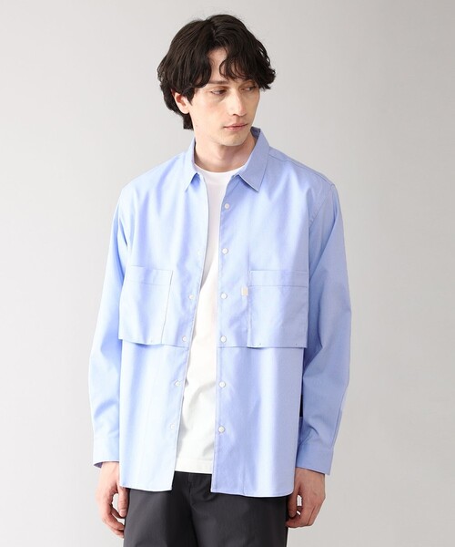 週末セール‼️ コロンビアブラックレーベル シェブロンリムロングスリーブシャツ S Columbia シャツ Columbia／COLUMBIA BLACK LABEL／シェブロン
