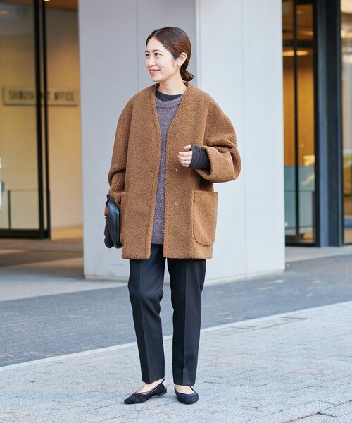 イエナ IENA ノーカラー ビーバーショートコート 紺 ネイビー 38 ウール IENA ノーカラー ビーバーショートコート ウール 紺 イエナ 38 - メルカリ