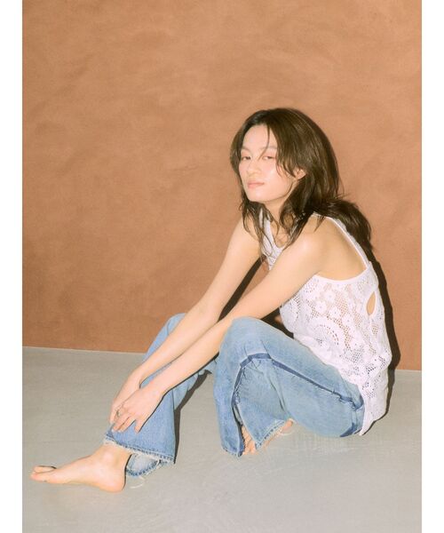 Htage tシャツ 「Htage」バックデザインレーストップス