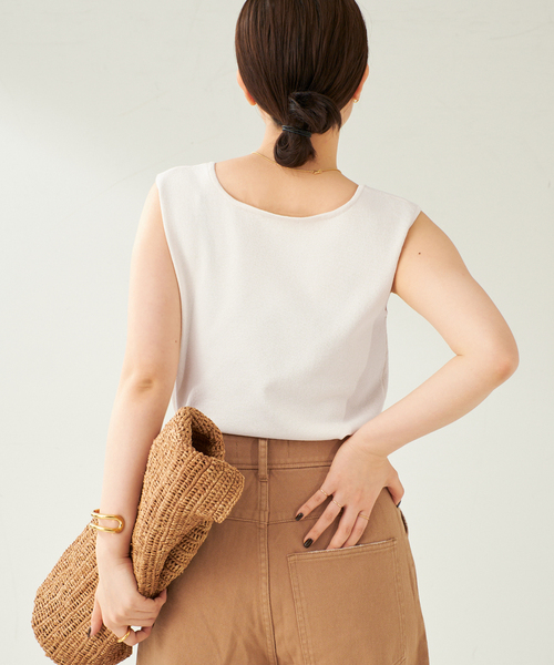 plage ニット セーター Paper Mix Sleeveless レディース