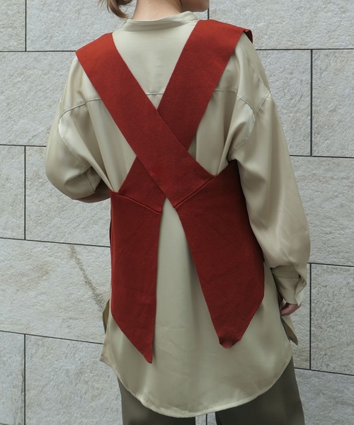 「CORNERS」 Vネックニット M グリーン レディース_画像8