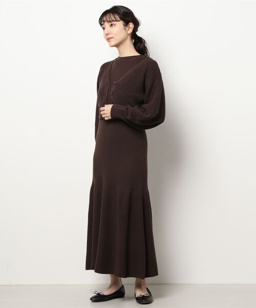 「dazzlin」 コンビワンピース FREE グレー レディース_画像3