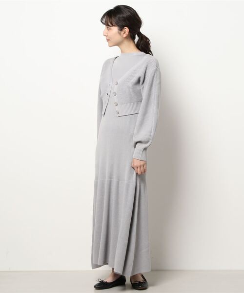 「dazzlin」 コンビワンピース FREE グレー レディース_画像4