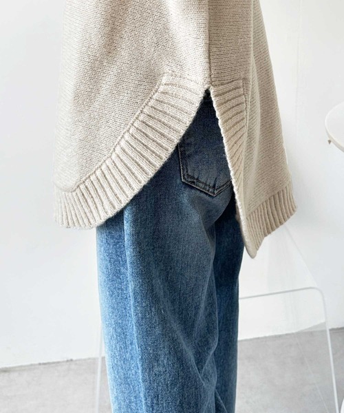 「GeeRA」 タートルネックニット MEDIUM チャコール レディース_画像8