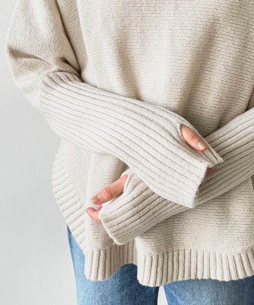 「GeeRA」 タートルネックニット MEDIUM チャコール レディース_画像9