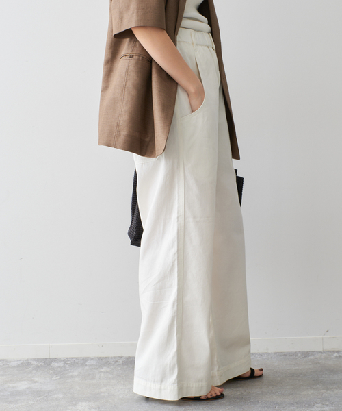 Spick＆Span チノパン ギャザーチノ レディース : ZOZOTOWN