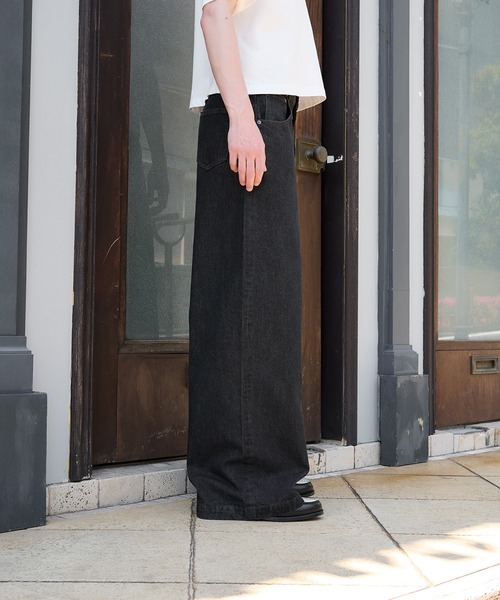 Regen Glanz ジーンズ wide baggy slub denim pants/ワイド