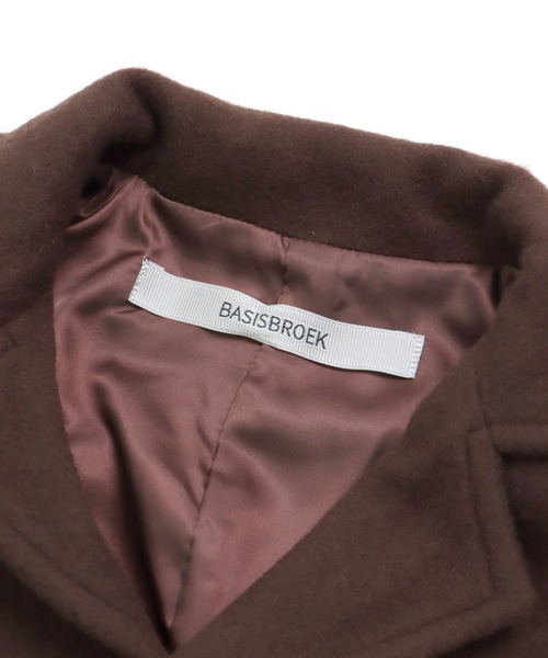 バージスブルック チェスターコート ダブルボタン メルトン ウール XXL BASISBROEK バージスブルック ベルギー製 VILTON ウールチェスター