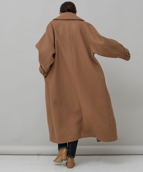 [Curensology] пальто с отложным воротником 36 темно-синий женский 