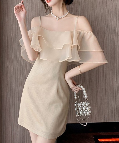 【MAC DUGGAL】ワンショルダー フリル イブニングドレス Mac Duggal*輝くような素材*フリルワンショルダー*ロングドレス