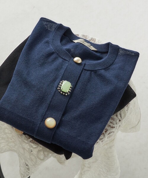 【新品・未使用】TORRAZZO DONNA ビジューカーディガン Torrazzo Donna カーディガン TORRAZZO DONNA:「手洗い可能