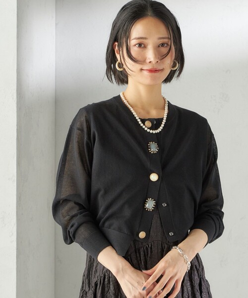 【新品・未使用】TORRAZZO DONNA ビジューカーディガン Torrazzo Donna カーディガン TORRAZZO DONNA:「手洗い可能