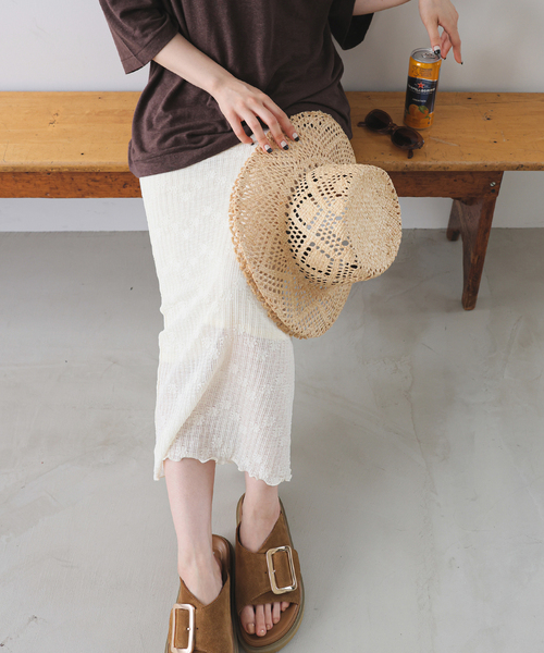 GLOWNY スカート GLOWNY/グロウニー ISLAND SHEER LONG SKIRT