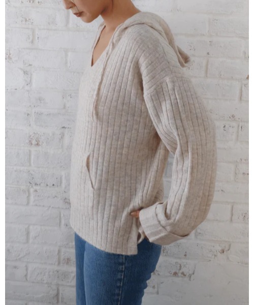 「roial」 長袖ニット SMALL モカ レディース_画像6