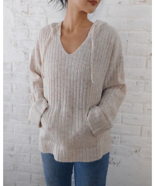 「roial」 長袖ニット SMALL モカ レディース_画像7