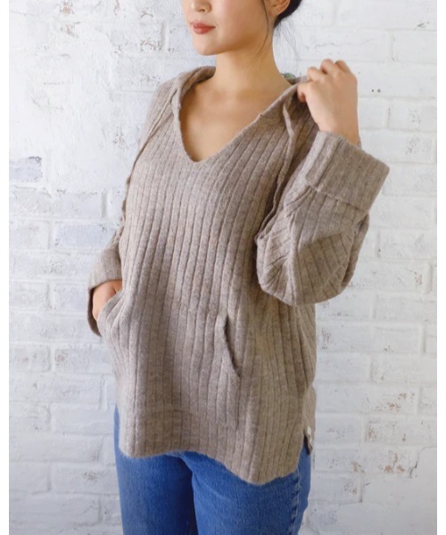 「roial」 長袖ニット SMALL モカ レディース_画像9