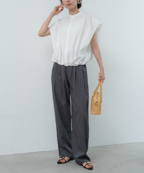 ブラウス シャツ 「refinedworks」旬顔！ドロストフレンチスリーブ 