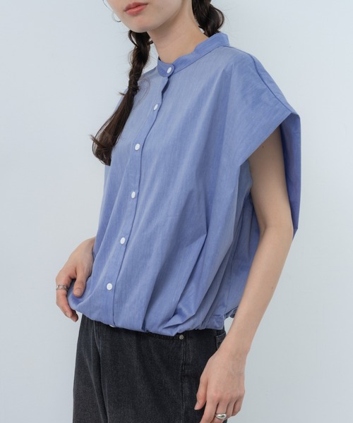 ブラウス シャツ 「refinedworks」旬顔！ドロストフレンチスリーブ 