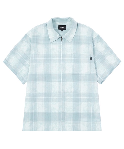 HUF : レーヨンキャンプカラー半袖シャツ MILLENNIUM PLAID OMBRE SHIRT / HUF 半袖シャツ シャツ（シャツ