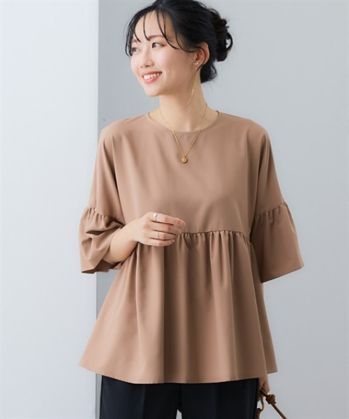 7days Life Styling uvカット ブラウス シャツ バックリボンデザイン