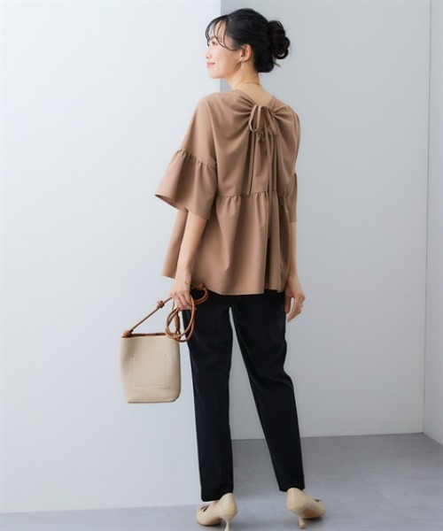 7days Life Styling uvカット ブラウス シャツ バックリボンデザイン 