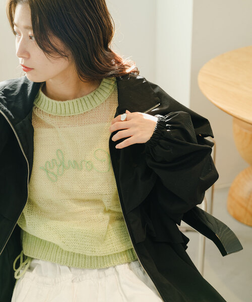 カスタネ　中綿軽量ジャケット/FREE/BLK/無地/ Kastane（カスタネ） ジップアップブルゾン FREE アイボリー